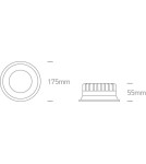 Lampy podtynkowe - oczka - One Light Wpust lampa LED biała 22W Maronas 2 10122D/W/W - produkt 2
