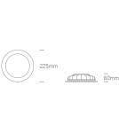 Lampy podtynkowe - oczka - One Light Wpust lampa LED biała 22W Nata 3 10122FD/W/C - produkt 4