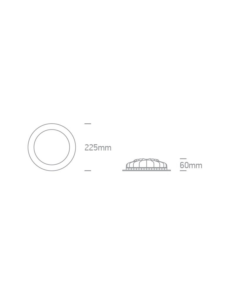 One Light Wpust lampa LED biała 22W Nata 3 10122FD/W/C