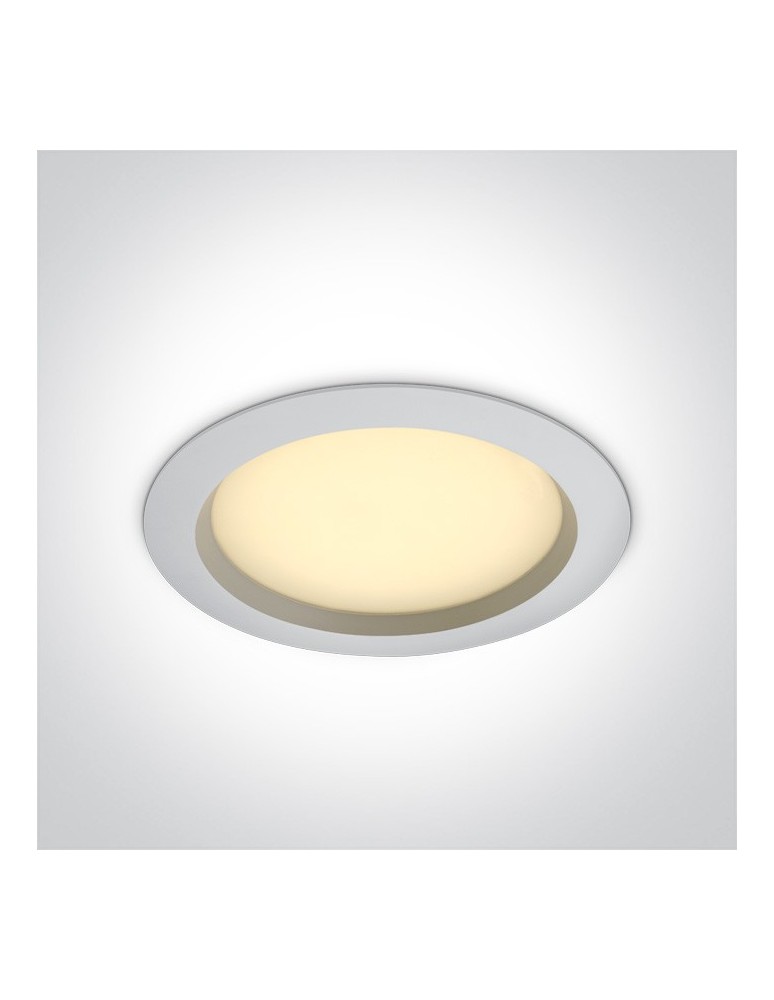 One Light Lampa LED biała do łazienki 25W Pomos 4 10125B/W/W IP54