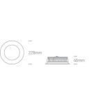Lampy podtynkowe hermetyczne - One Light Lampa LED biała do łazienki 25W Pomos 4 10125B/W/W IP54 - produkt 5