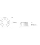 Lampy podtynkowe - oczka - One Light Lampa wpust LED do galerii Peplos 3 10130CA/W/C - produkt 5