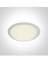 One Light Lampa wpust LED do biura biała Perama 10130U/W/C IP44