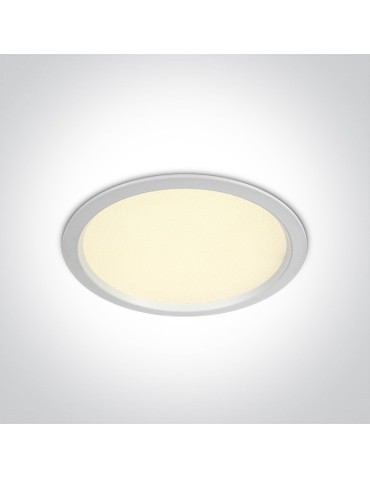 One Light Lampa wpust LED do biura biała Perama 10130U/W/W IP44