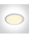 One Light Lampa wpust LED do biura biała Perama 10130U/W/W IP44