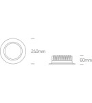 Lampy podtynkowe - oczka - One Light Lampa LED do biura z regulacją Ennato 10130UV/W IP44 - produkt 4