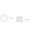 Lampy podtynkowe - oczka - One Light Wpust lampa LED uniwersalna biała Peplos 4 10160CA/W/C - produkt 5
