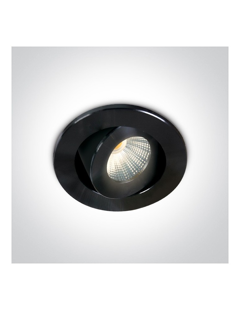 Lampy podtynkowe - oczka - One Light Lampa LED mini do salonu czarna Psari 11103B/B/W - produkt kolory-swiatla.pl 1