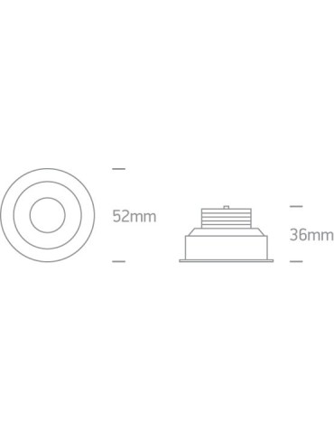 One Light Lampa LED mini do salonu czarna Psari 11103B/B/W - produkt 2