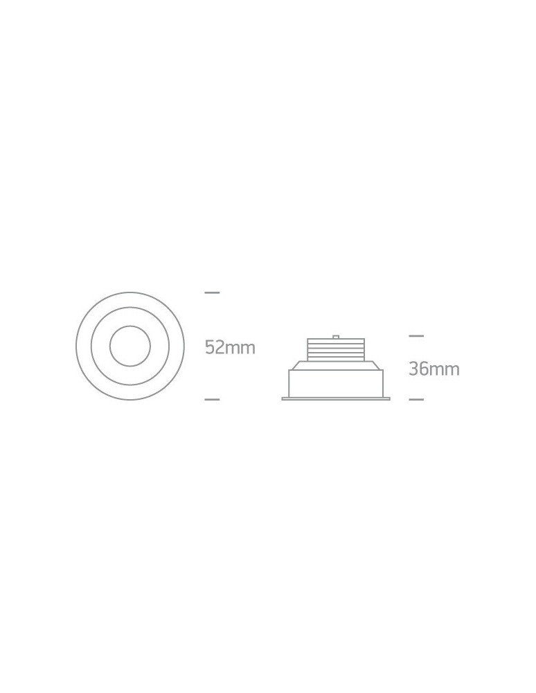 Lampy podtynkowe - oczka - One Light Lampa LED mini do salonu czarna Psari 11103B/B/W - product kolory-swiatla.pl 2