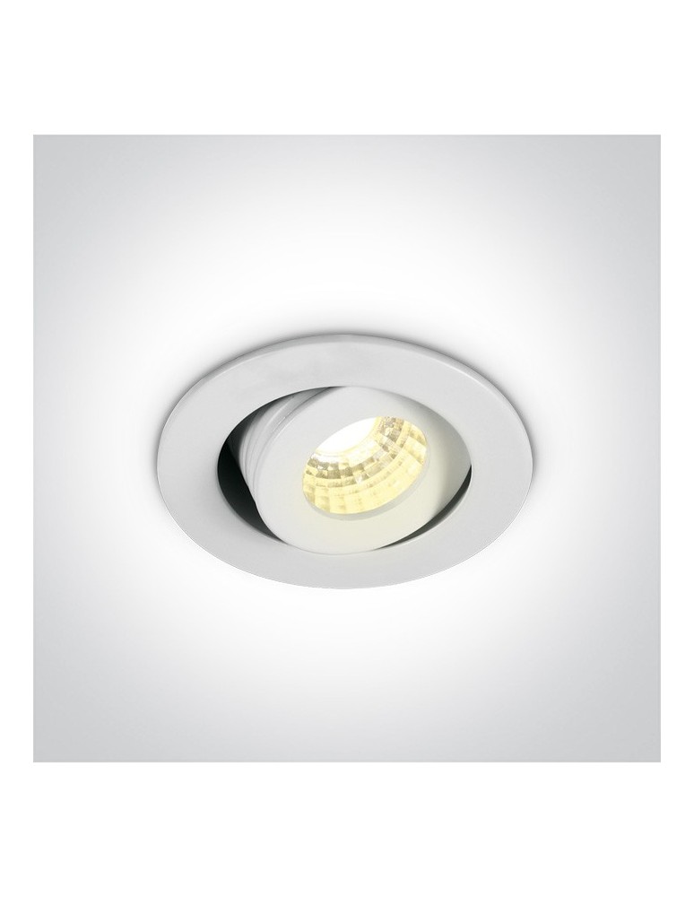 Lampy podtynkowe - oczka - One Light Lampa LED mini do salonu biała Psari 11103B/W/W - produkt kolory-swiatla.pl 1
