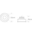 Lampy podtynkowe - oczka - One Light Lampa LED mini do salonu biała Psari 11103B/W/W - produkt 4
