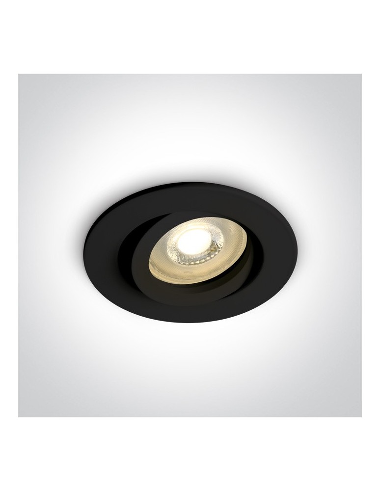 Lampy podtynkowe okrągłe - One Light Wpust czarny GU10 Koraku 11105A1/B - produkt kolory-swiatla.pl 1
