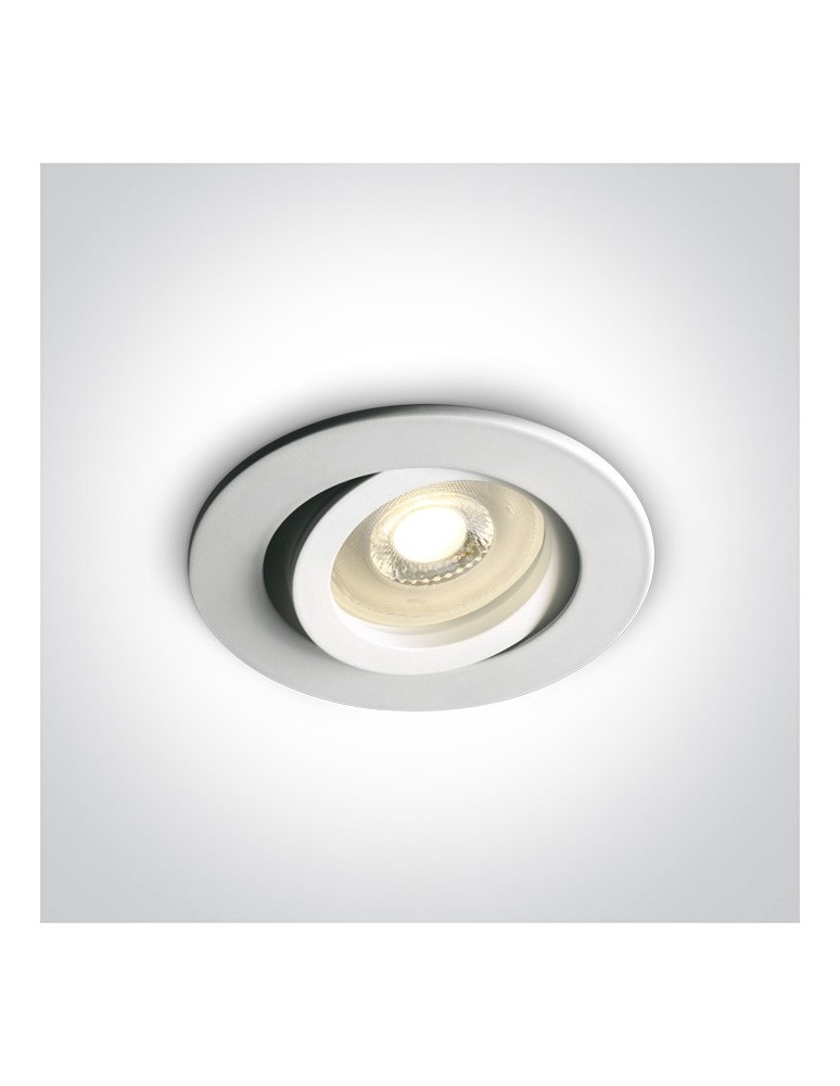 Lampy podtynkowe okrągłe - One Light Wpust biały GU10 Koraku 11105A1/W - produkt kolory-swiatla.pl 1