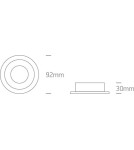 Lampy podtynkowe okrągłe - One Light Lampa wpust aluminium hotel Kaliana 11105ABG/AL - product 2