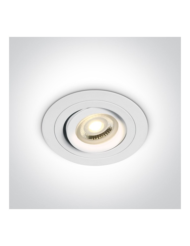 Lampy podtynkowe okrągłe - One Light Lampa wpust biały hotel Kaliana 11105ABG/W - produkt kolory-swiatla.pl 1