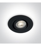 Lampy podtynkowe okrągłe - One Light Wpust lampa do sypialni czarna Kakopetria 11105ABGL/B - product 1