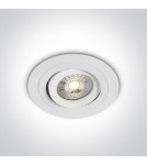 Lampy podtynkowe okrągłe - One Light Wpust lampa do sypialni biała Kakopetria 11105ABGL/B - product 1