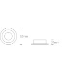 Lampy podtynkowe okrągłe - One Light Wpust lampa do sypialni biała Kakopetria 11105ABGL/B - product 3
