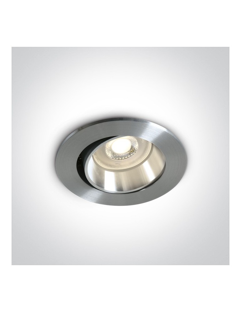 Lampy podtynkowe okrągłe - One Light Wpust lampa do salonu aluminiowa Tsakistra 11105B1/AL - produkt kolory-swiatla.pl 1