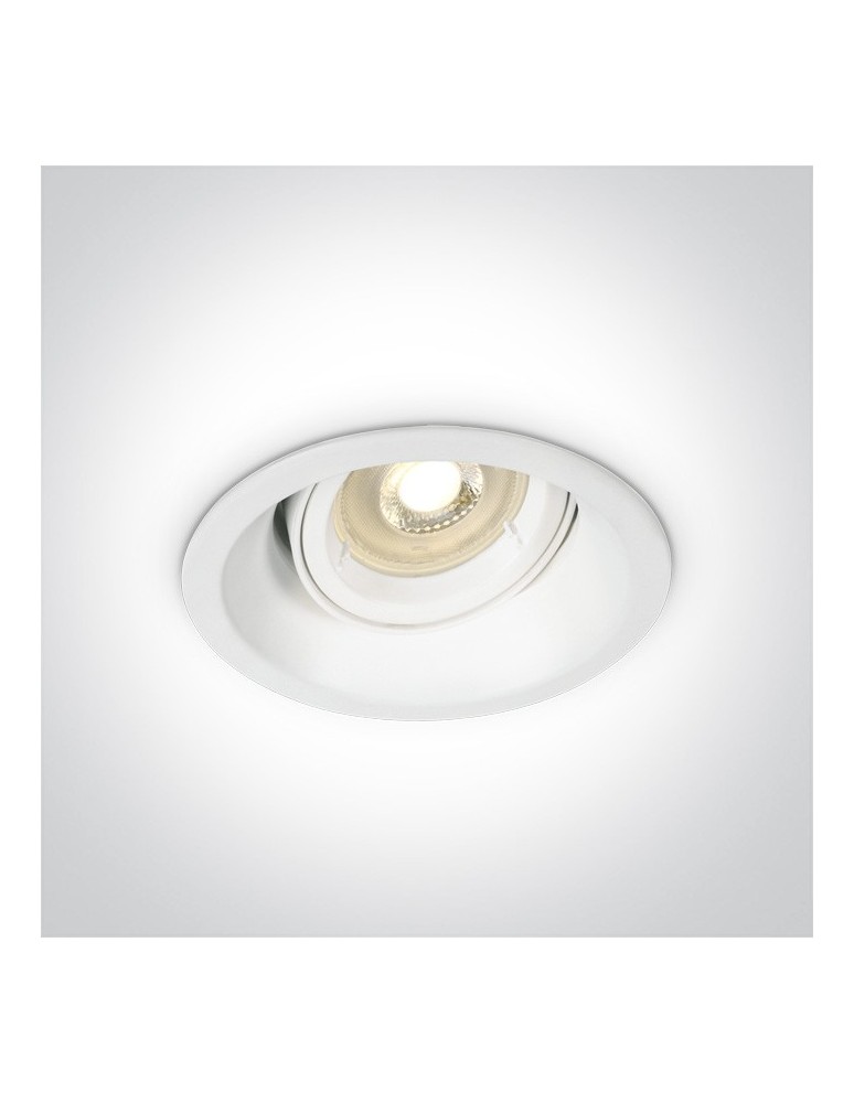 Lampy podtynkowe okrągłe - One Light Wpust regulowany biały Moniatis 11105CDG/W - produkt kolory-swiatla.pl 1