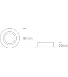 Lampy podtynkowe okrągłe - One Light Wpust regulowany chrom mat Troodos 11105CGU/MC - product 2