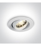 Lampy podtynkowe okrągłe - One Light Wpust regulowany biały Troodos 11105CGU/W - product 1