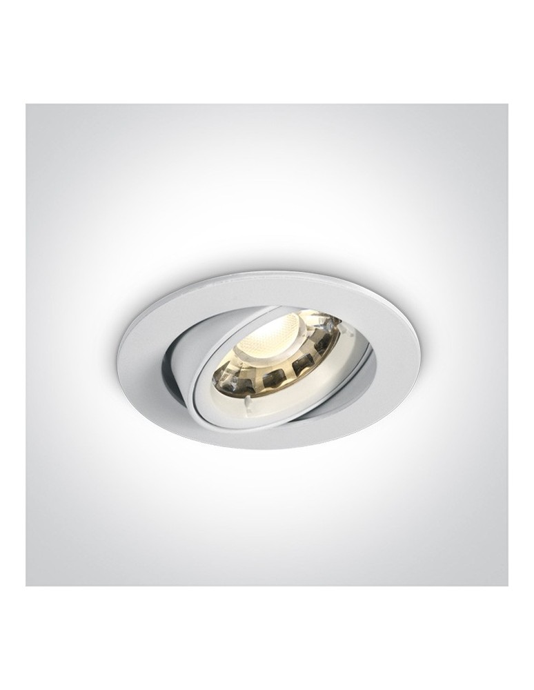 Lampy podtynkowe okrągłe - One Light Wpust regulowany biały Troodos 11105CGU/W - produkt kolory-swiatla.pl 1
