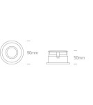 Lampy podtynkowe okrągłe - One Light Wpust lampa do kuchni biała Paleomilos 11105D4/W - produkt 3