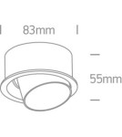 Lampy podtynkowe - oczka - One Light Wpust lampa regulowana biała Trimiklini 11105D8/W - produkt 4
