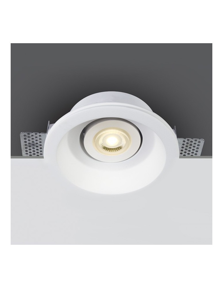 Lampy podtynkowe bezramkowe - trimless - One Light Wpust do zabudowy biały gips sypialnia Praitori 11105GT4 - produkt kolory-swiatla.pl 1
