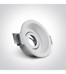 Lampy podtynkowe bezramkowe - trimless - One Light Wpust do zabudowy biały gips sypialnia Praitori 11105GT4 - produkt 2