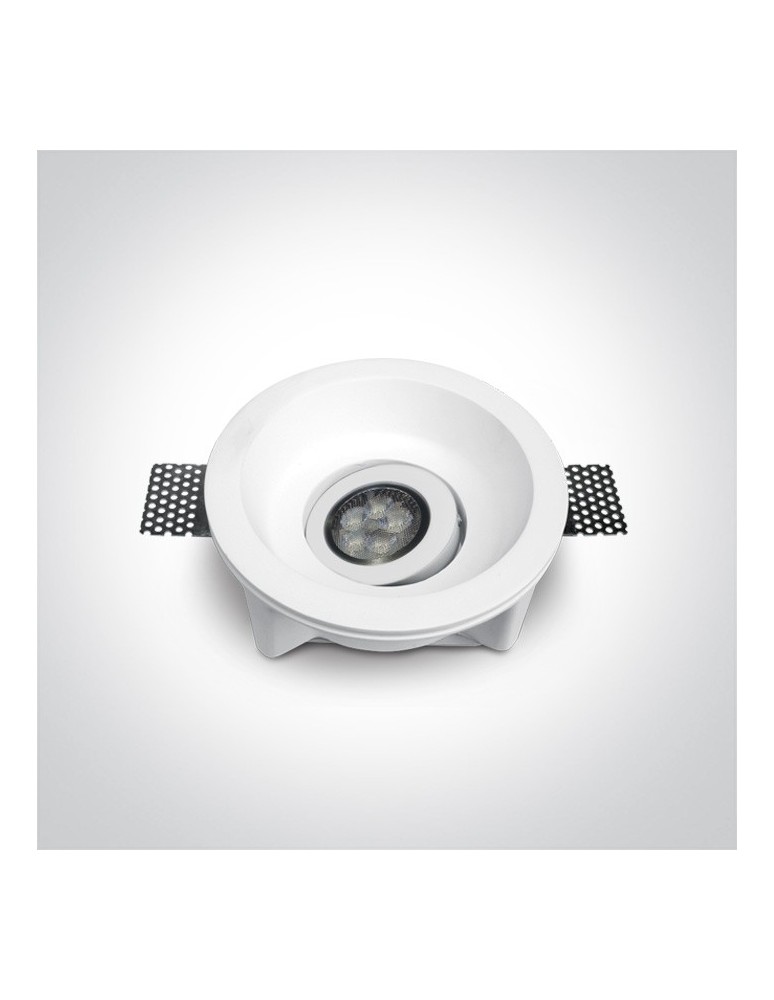 Lampy podtynkowe bezramkowe - trimless - One Light Wpust do zabudowy biały gips sypialnia Praitori 11105GT4 - produkt kolory-swiatla.pl 3