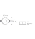Lampy podtynkowe bezramkowe - trimless - One Light Wpust do zabudowy biały gips sypialnia Praitori 11105GT4 - produkt 4