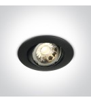 Lampy podtynkowe okrągłe - One Light Wpust czarny klasyczny do sypialni Matikoloni 11105GU/B - product 1