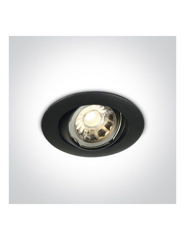 Lampy podtynkowe okrągłe - One Light Wpust czarny klasyczny do sypialni Matikoloni 11105GU/B - produkt kolory-swiatla.pl 1