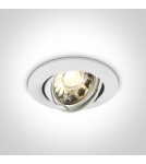 Lampy podtynkowe - oczka - One Light Wpust biały klasyczny do sypialni Matikoloni 11105GU/MC - produkt 1
