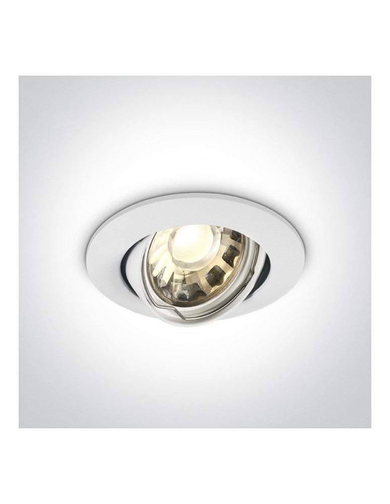 Lampy podtynkowe - oczka - One Light Wpust biały klasyczny do sypialni Matikoloni 11105GU/MC - produkt kolory-swiatla.pl 1