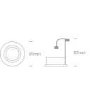 Lampy podtynkowe - oczka - One Light Wpust biały klasyczny do sypialni Matikoloni 11105GU/MC - produkt 2