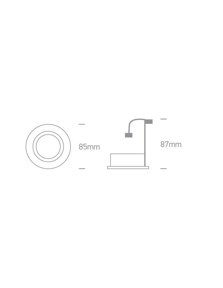 Lampy podtynkowe - oczka - One Light Wpust biały klasyczny do sypialni Matikoloni 11105GU/MC - produkt kolory-swiatla.pl 2