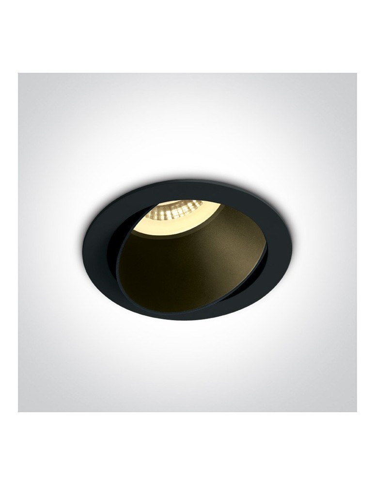 Lampy podtynkowe okrągłe - One Light Lampa LED do sypialni czarna Vitali 11105M/B/B - produkt kolory-swiatla.pl 1