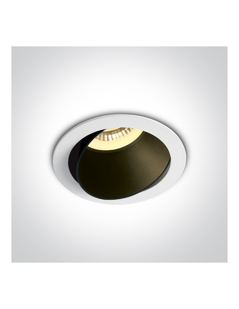 Lampy podtynkowe okrągłe - One Light Lampa LED do sypialni biała czarna Vitali 11105M/W/B - produkt kolory-swiatla.pl 1