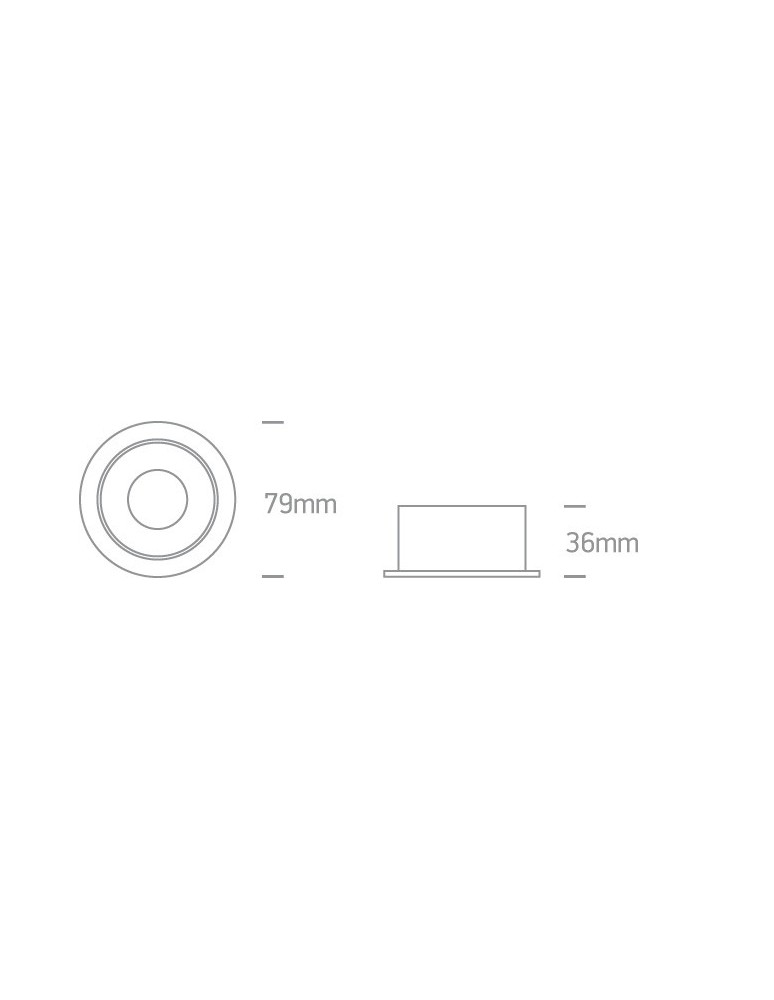 Lampy podtynkowe okrągłe - One Light Lampa LED do sypialni biała mosiężna Vitali 11105M/W/BS - product kolory-swiatla.pl 3