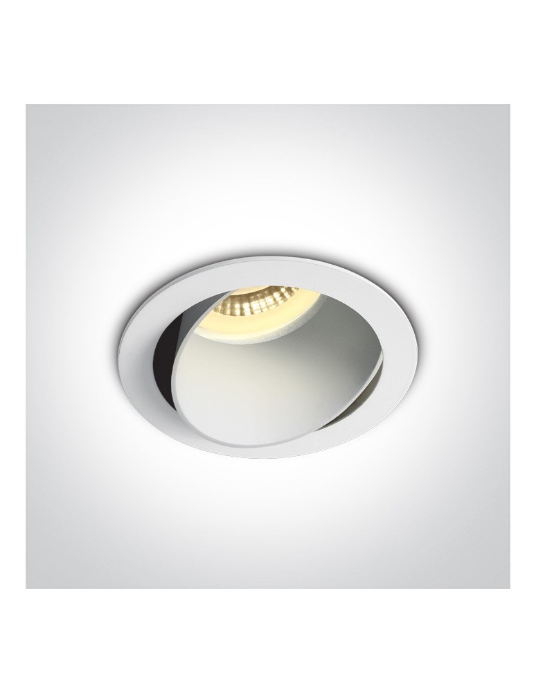 Lampy podtynkowe okrągłe - One Light Lampa LED do sypialni biała Vitali 11105M/W/W - produkt kolory-swiatla.pl 1