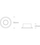 Lampy podtynkowe - oczka - One Light Wpust lampa do kuchni biała Limnatis 11105TG/W - product 3
