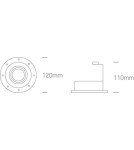 Lampy podtynkowe bezramkowe - trimless - One Light Lampa czarna LED sypialnia Kapilio 11105TR/B - product 3