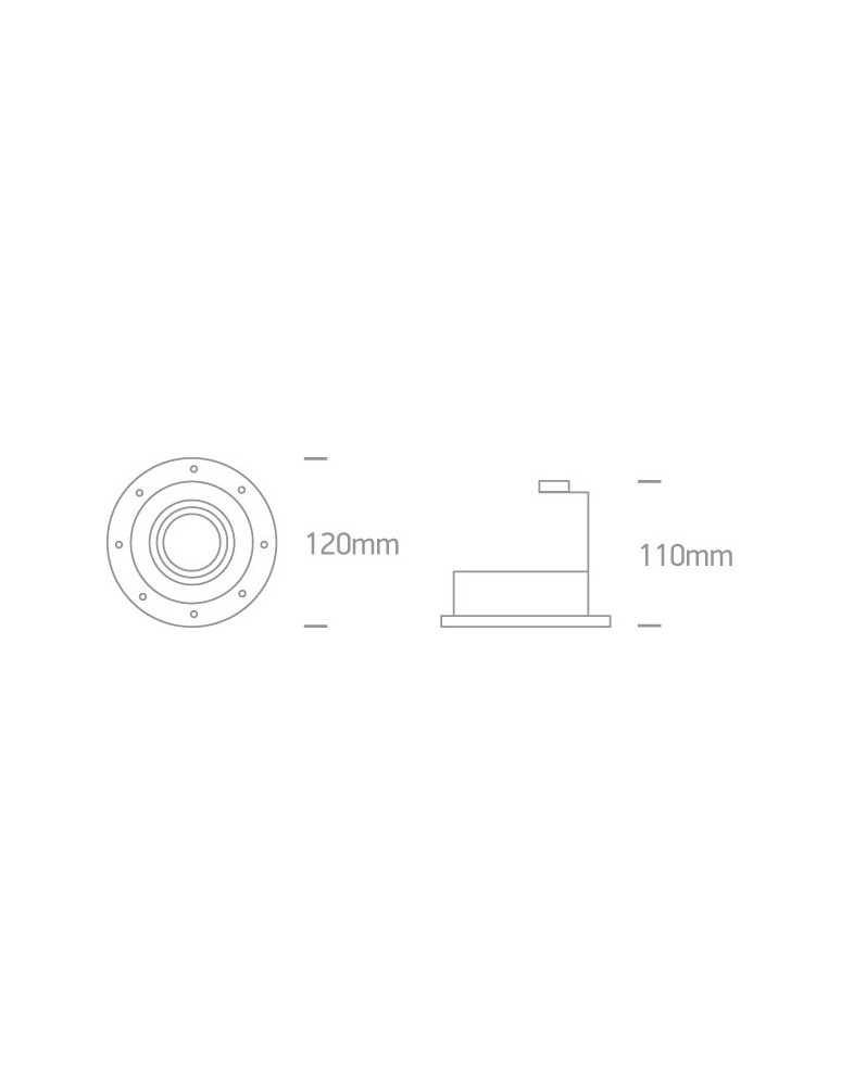 Lampy podtynkowe bezramkowe - trimless - One Light Lampa czarna LED sypialnia Kapilio 11105TR/B - product kolory-swiatla.pl 3