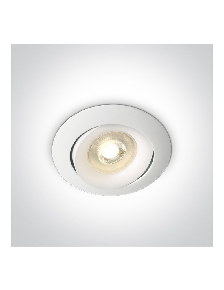 Lampy podtynkowe - oczka - One Light Lampa biała kucnia retro wypukła Arta 11105U/W - produkt kolory-swiatla.pl 1