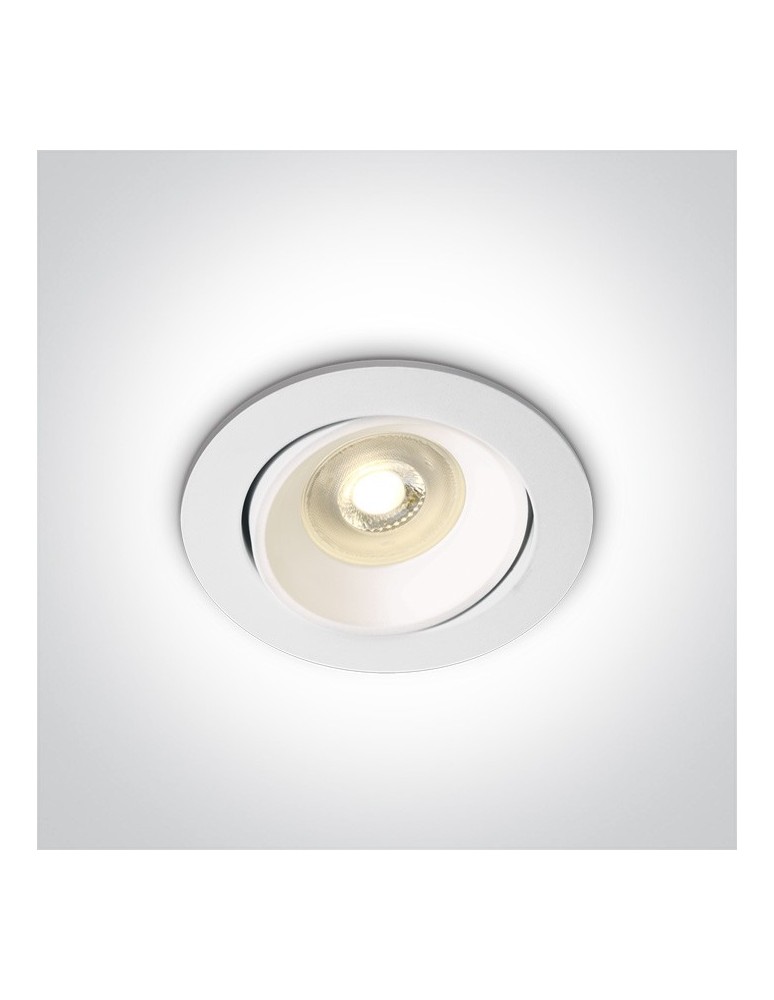Lampy podtynkowe - oczka - One Light Lampa biała kuchnia retro Arta 2 11105UA/W - produkt kolory-swiatla.pl 1