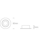 Lampy podtynkowe - oczka - One Light Lampa biała kuchnia retro Arta 2 11105UA/W - produkt 4